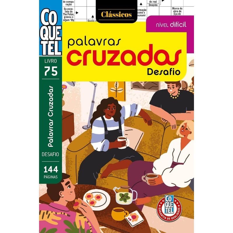 Livro Coquetel Palavras Cruzadas Difícil 75 S/p