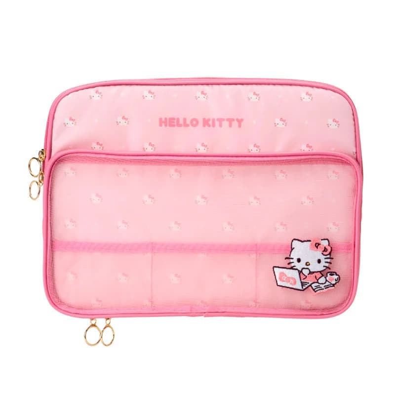 ‌     Capa para Tablet Bordada Hello Kitty & Kuromi – Capa para Laptop Feminina Bonita e Leve (À Prova de Choque e Respi