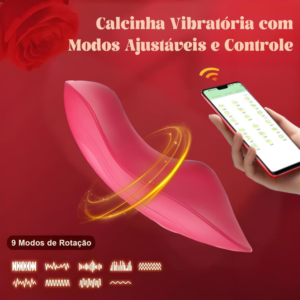 Vibrador De Calcinha Portátil | Mini Poderoso 9 Modos De Vibração Controle De APP Brinquedo Para Casais