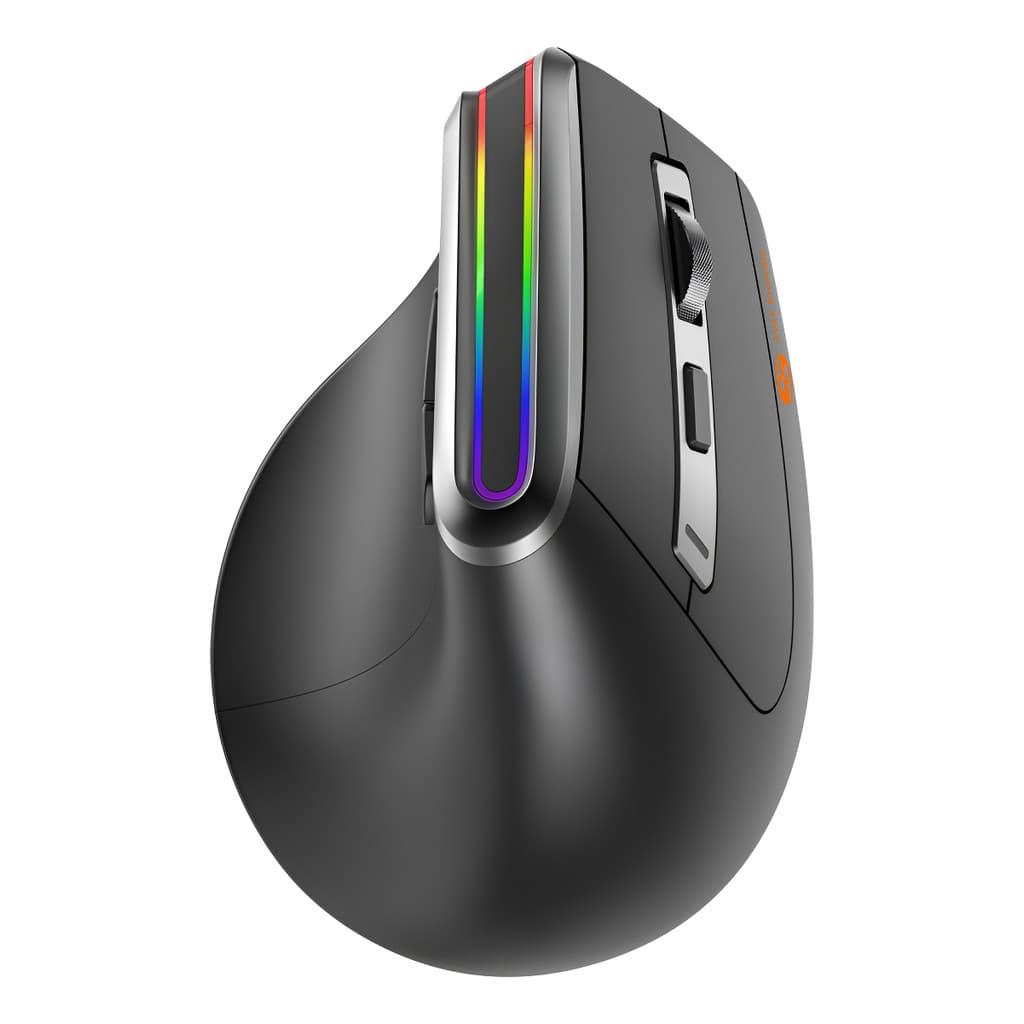 Mouse Vertical Bluetooth Sem Fio Fire Phoenix D-m3 6 Botões Ergonomico Rgb