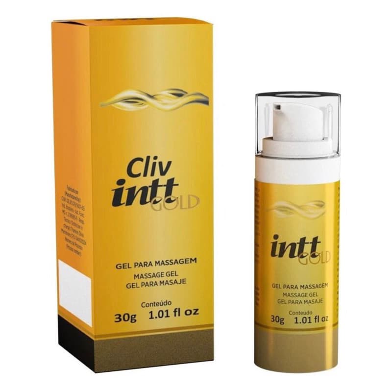 Gel Cliv Lubrificante Gold 30G - Produtos eróticos sex shop - Intt