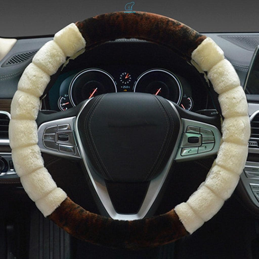 Capa De Volante De Pelúcia De Inverno Com Aderência Confortável E Excelente Material Macia Adequada Para Homens Mulheres