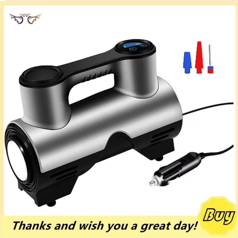 Inflador Elétrico Portátil Do Pneu Compressor De Ar Carro 120W Com Display Digital LCD