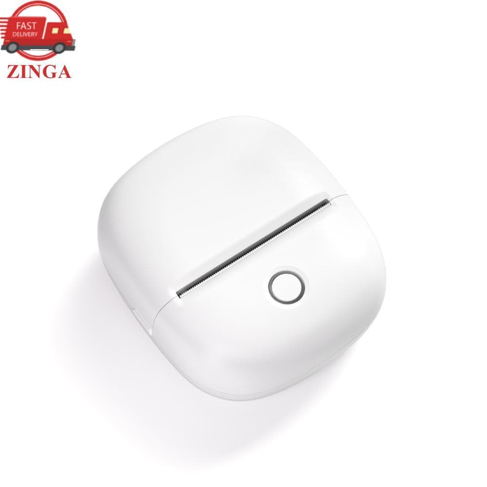 Zinga Impressora térmica portátil etiqueta de bolso BT de 2 polegadas com 203dpi de alta resolução compatível com
