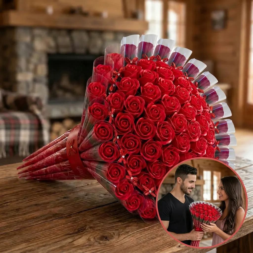 50 Rosas Individuas Vermelha Dia Das Mães Com Embalagem