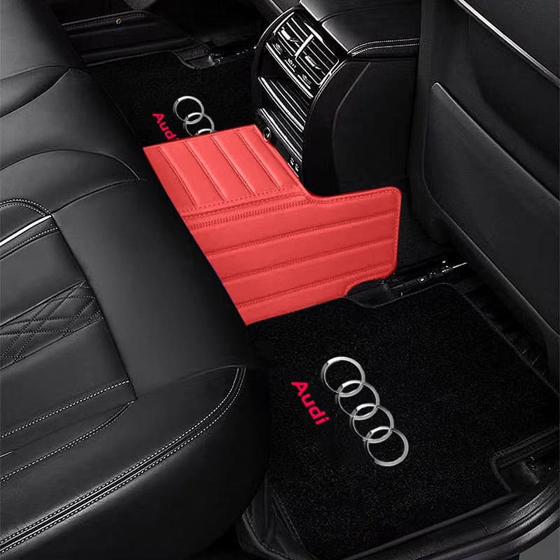 4PCS Tapetes de Flanela Antiderrapantes e Inodoros para Carro para Audi A3 A4 A5 A6 A8 Q3 Q5 Q7