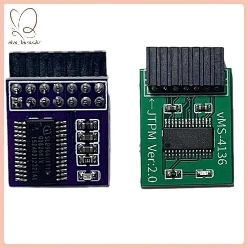 [elva_burns.br] Módulo TPM2.0 De Segurança TPM2.0 De 14 Pinos Para Placas-Mãe De Várias Marcas