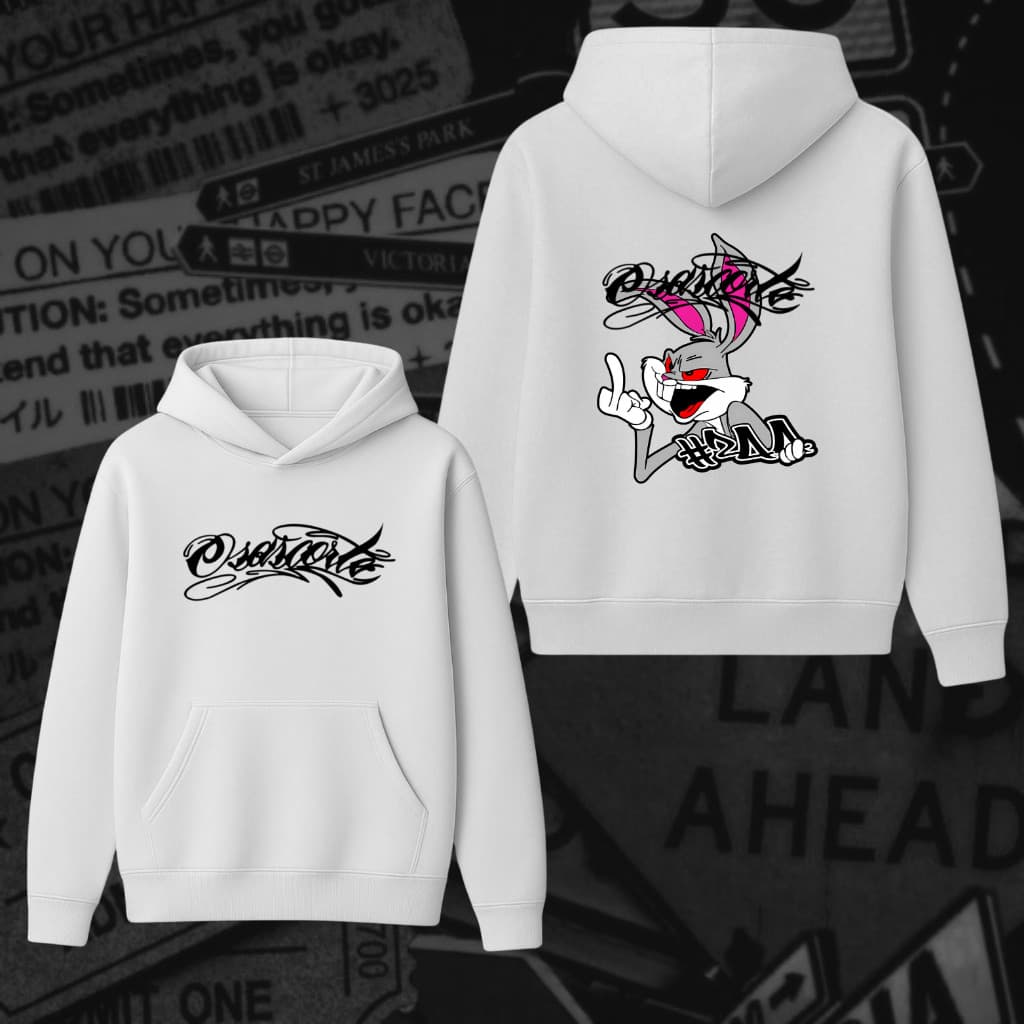 Moletom Blusa de Frio Osascorte 244 Coelho Grau Empinando Agasalho Moto Motoqueiro