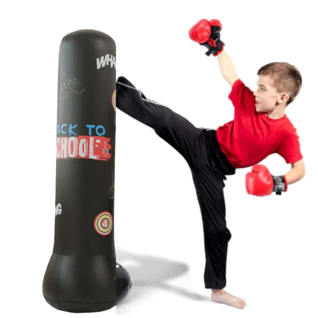 Saco de Pancadas João Bobo Teimoso Boxe Infantil Inflável para Diversão e Exercícios de 120cm