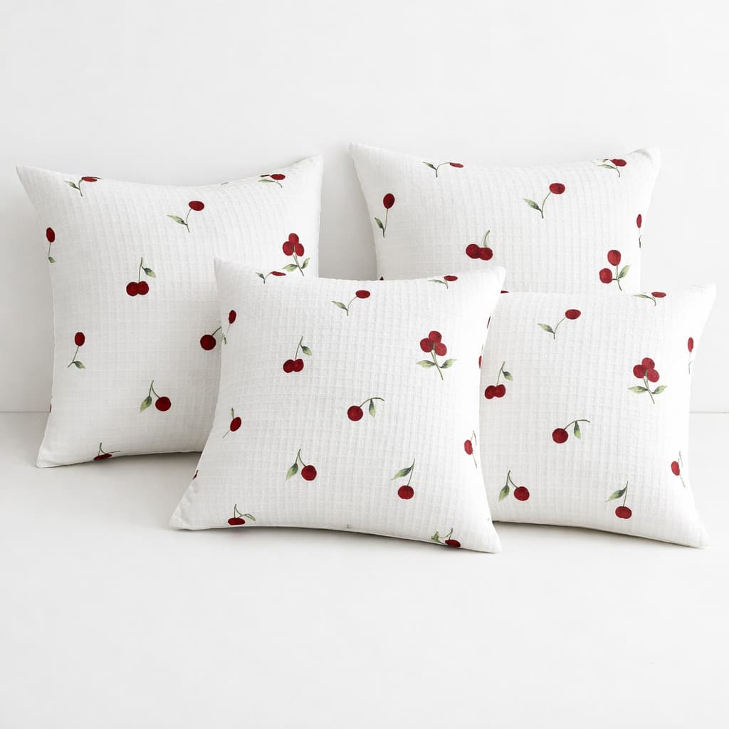 4 Capas De Almofada Piquet Favo 45x45 Com Ziper