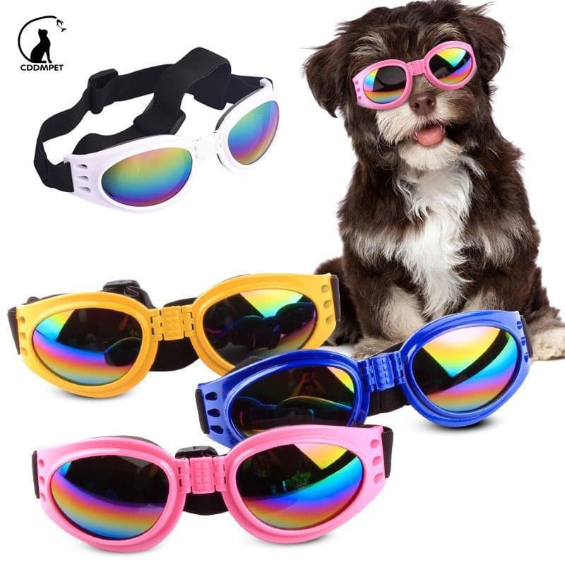 Óculos De Sol Para Cães Dobráveis Animais De Estimação À Prova De Vento Cachorro Natação Protetores