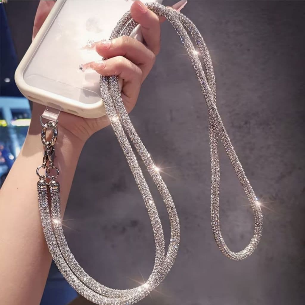 Cordão Antiqueda Para Celular Brilhoso Alça para Celular antifurto da Moda