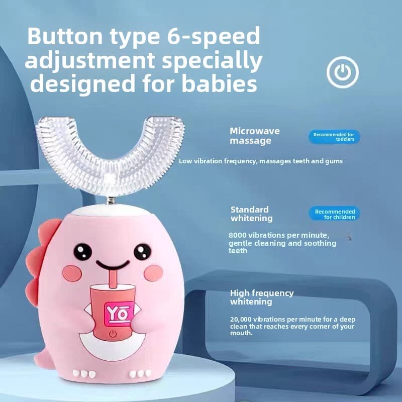 Escova Elétrica U-Shape para Bebês - Cerdas Macias Automáticas