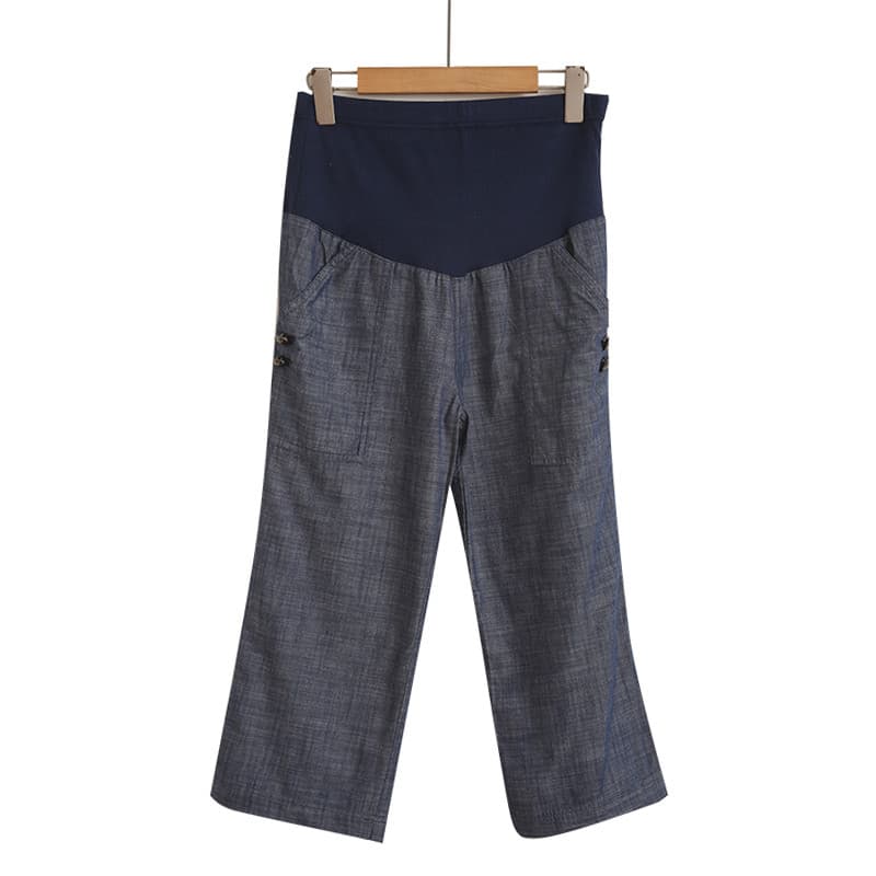 Calças de maternidade primavera verão exterior Wear na moda mãe fina verão calças soltas tornozelo-perna calças Jeans Ca