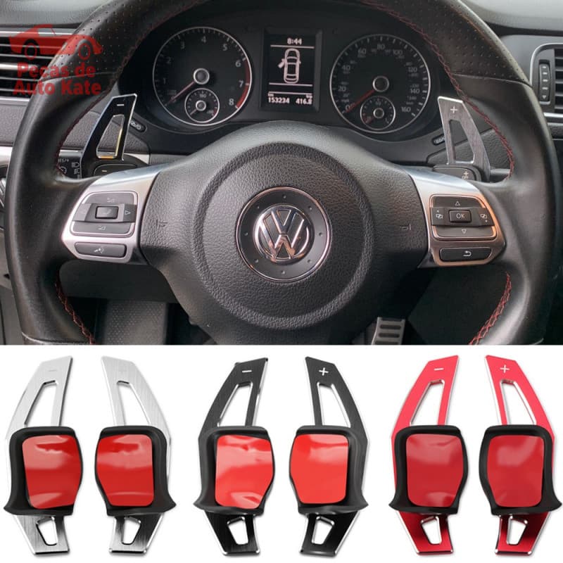 Volkswagen Tiguan VW Jetta Passat Fusca R-Line Polo Voyage 2010-2014 Extensão de Paddle Shift para Volante de Carro Ades