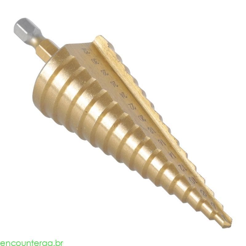 Encontrora 1 Peça Para Titânio HSS Aço Passo Broca Ferramenta Corte Furo 4-32mm