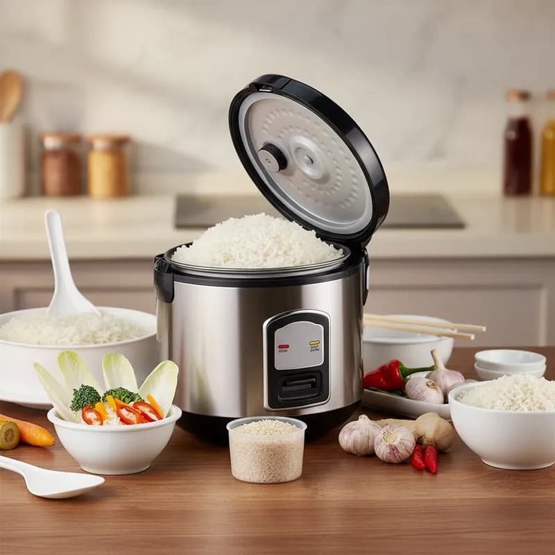 Panela Arroz Elétrica 1 Litro 400W Cozimento Vapor Rápido Aquecer Manter Quente Cozinha