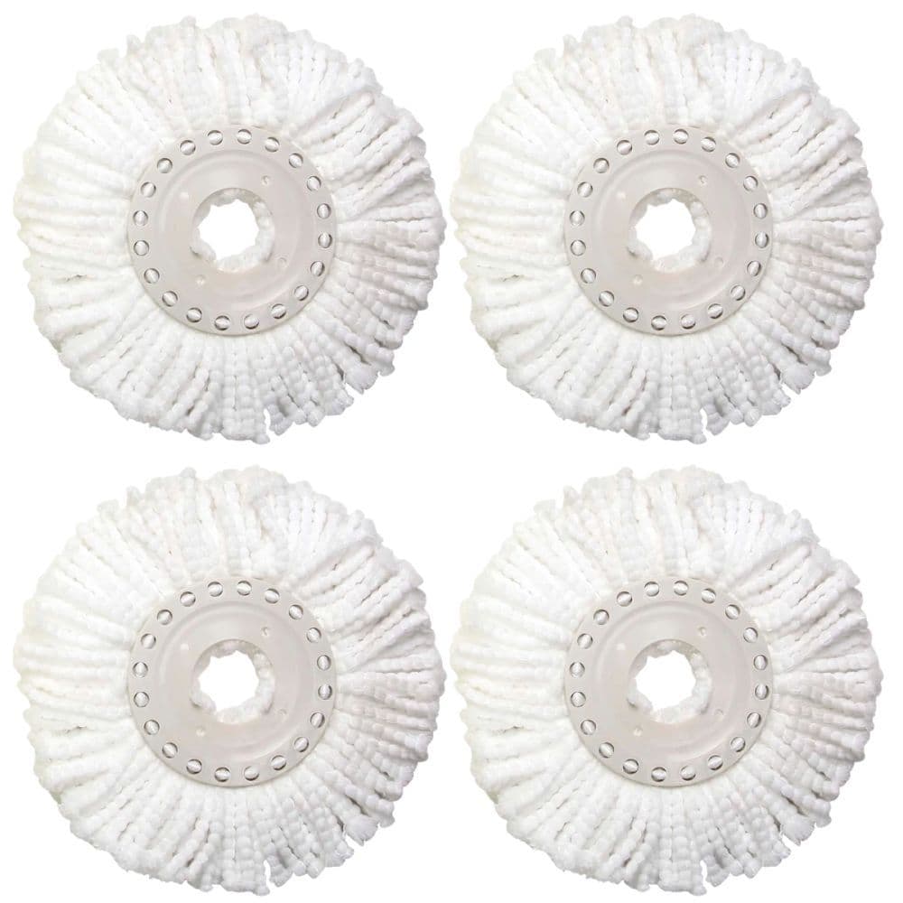 Refil Mop Esfregão Mor 4 Unidades Kit Lavável para Piso e Casa