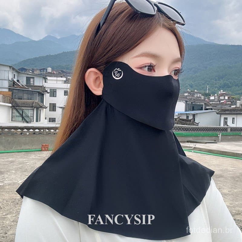 Máscara De Proteção Solar Sem Costura-Cobertura Facial Respirável E Completa Para Esportes Ao Ar Livre , Direção Ciclism