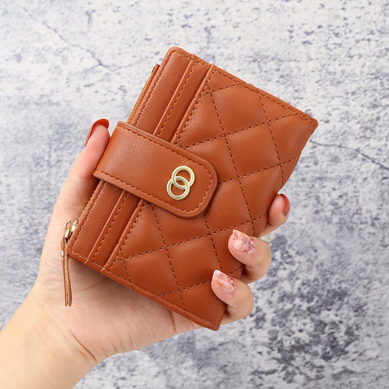 Carteira Curta Feminina de Moda Novo Porta-Cartões Porta-Moedas