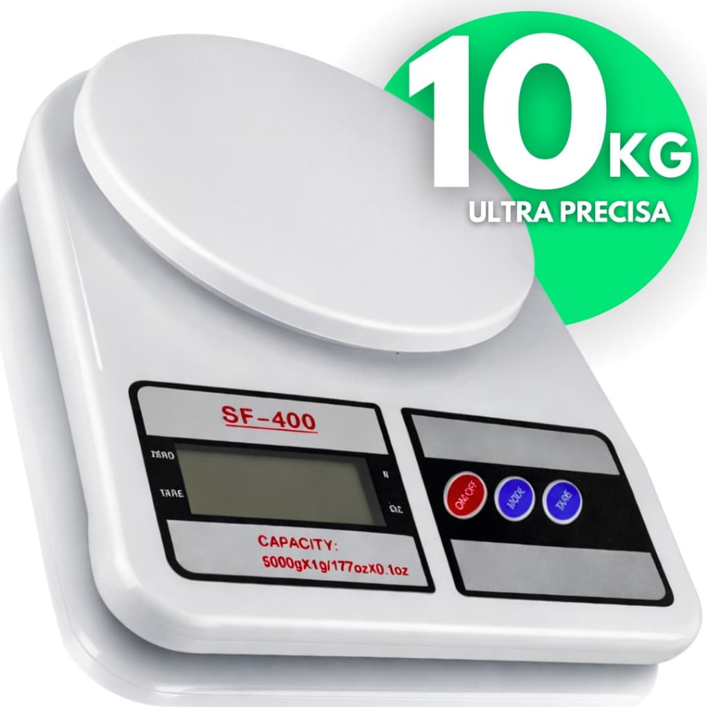 Balança Digital Alta Precisão até 10kg Cozinha Dieta Alimentos Super Precisa Nutrição Confeitaria