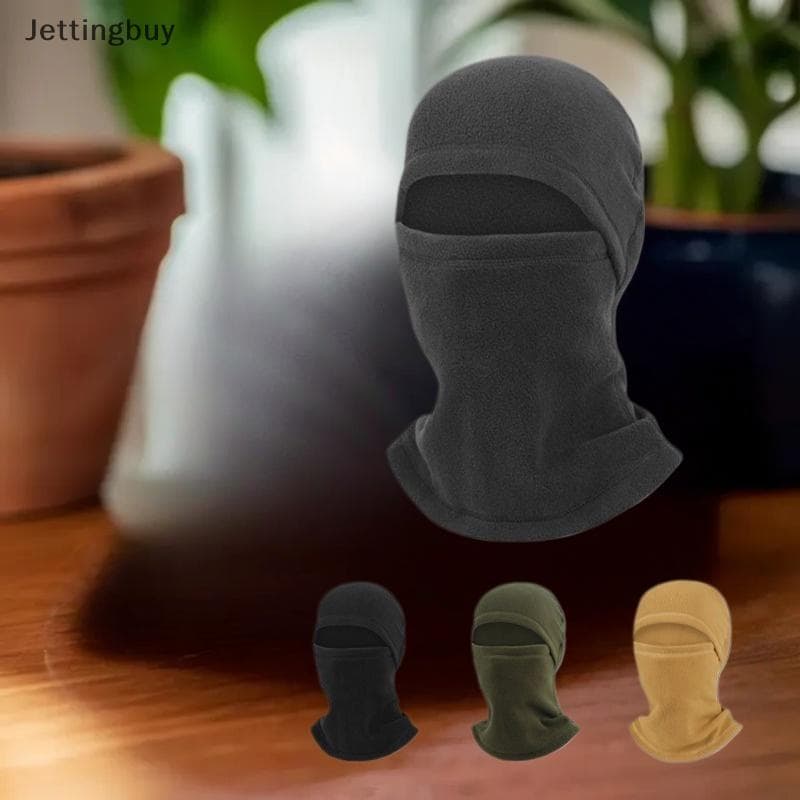 [Jetingbuy] 1 Par De Máscara De Ciclismo De Inverno Térmica À Prova De Vento Balaclava Esqui Homens Mulheres Lã Polar Qu