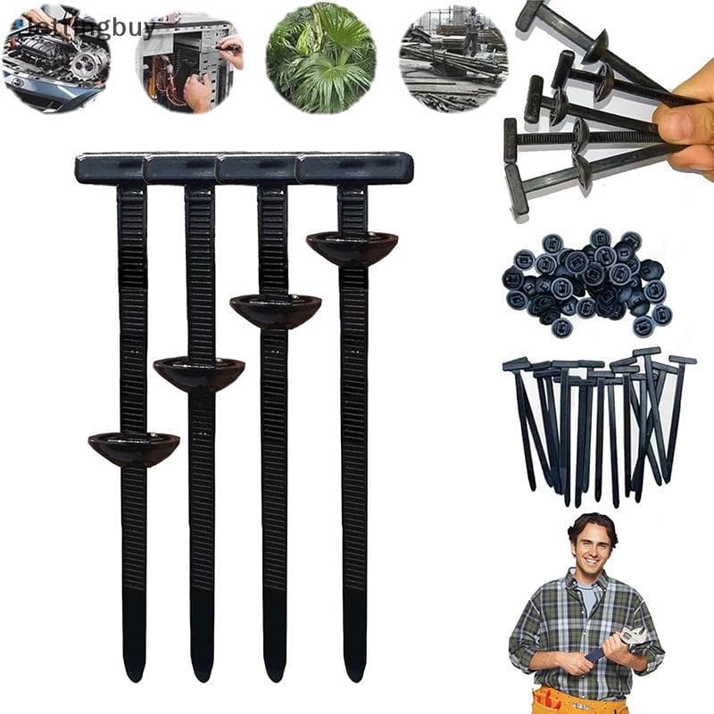 [Jetingbuy] Correias De Cabo De Nylon Resistente Bule Com Design De Botão De Pino Para Reparo De Carro Auto-Perda Zip La