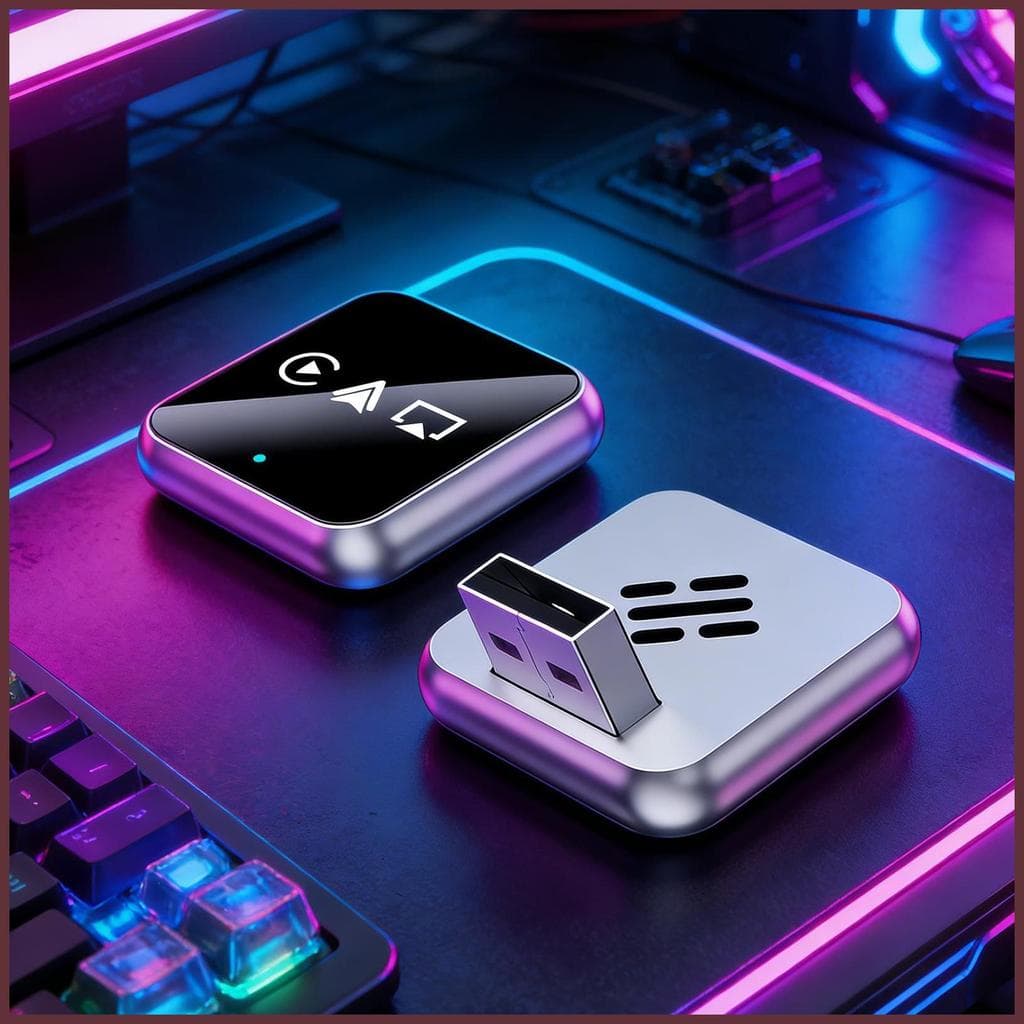 Adaptador USB Sem Fio Para Carro , Acessórios De Vídeo Veículos , Conversor De Espelhamento De Tela Automática Motorista