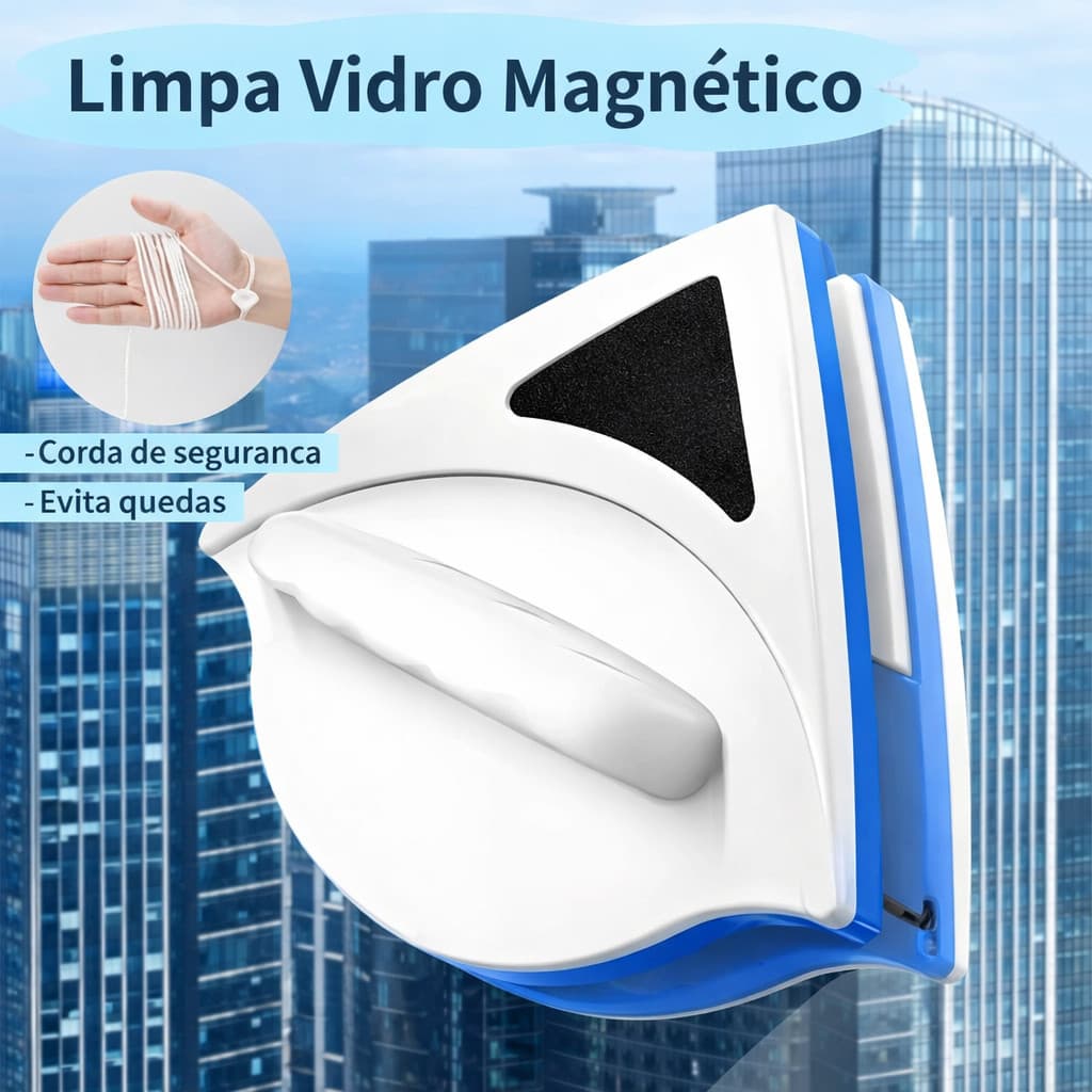 Limpador magnético para vidro aquário janelas limpeza dupla face flutuante uso residencial