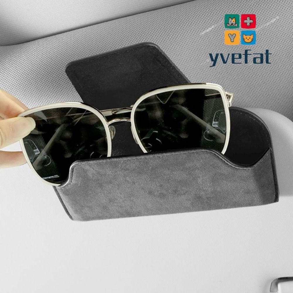 YVEFAT Caixa De Armazenamento De Carro , Ferramentas Resistentes Ao Desgaste , Suporte De Óculos De Viseira Solar , Cour