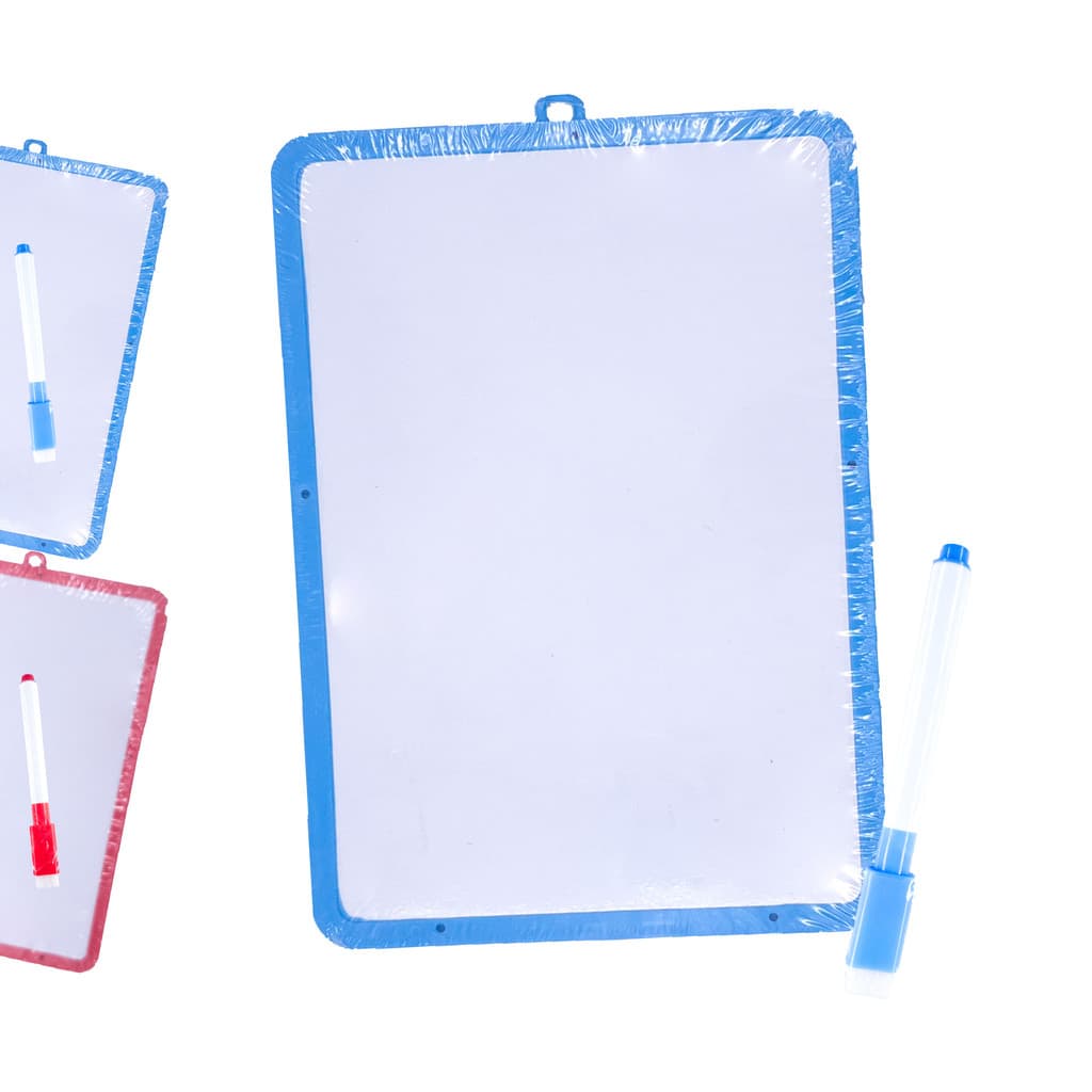 Quadro Branco Dupla Face 18x26cm Lousa Portátil Com Caneta