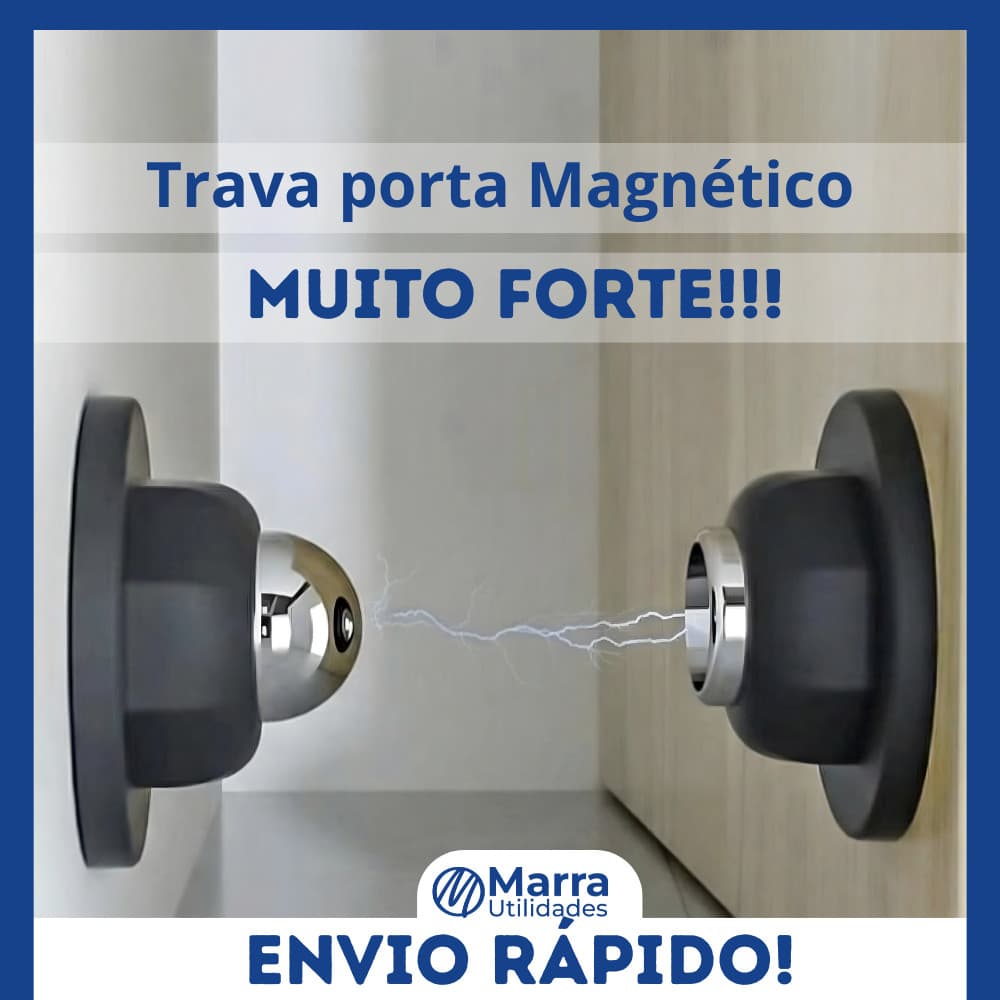 Prendedor Fixador Trava Porta inox Magnético Adesivo Inox