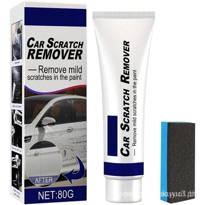 Bálsamo Removedor de Arranhões de Pintura de Carro Kit de Creme de Reparação de Arranhões com Esponja para Polimento, Es