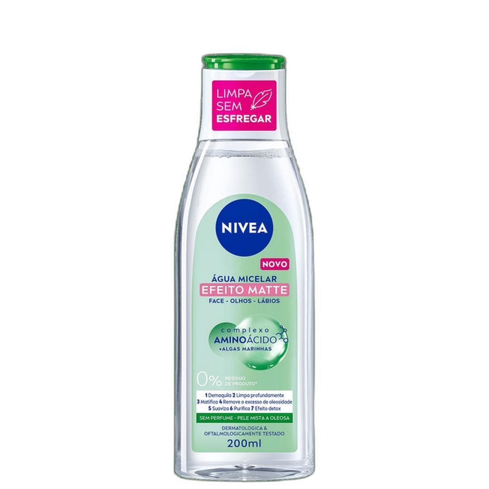 NIVEA Solução de Limpeza 7 em 1 Efeito Matte - Água Micelar 200ml