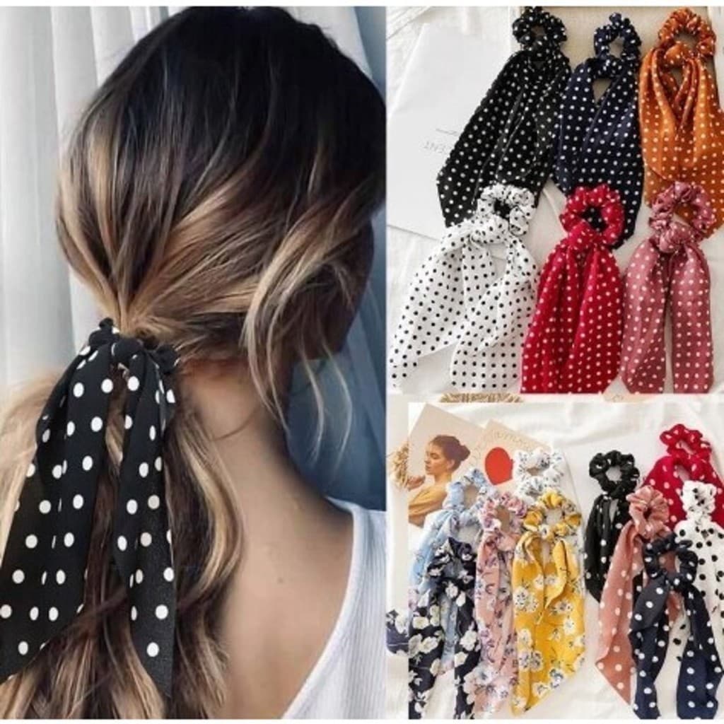 ANA1108 KIT 12 pcs G Prendedor 2 em 1 de Cabelo/Rabico com Lenco Removivel Elástico