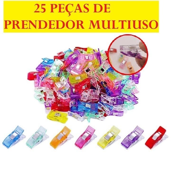 Prendedor De Plástico 25 Peças De Pregadores Para Costura Prático E Fácil Top Útil Multiuso