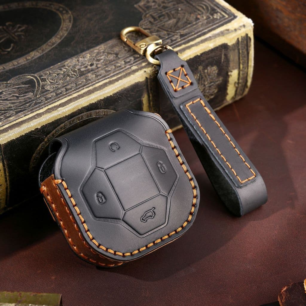 Adequado para Chery Jetto viajante 2023 novo estilo de couro genuíno artesanal caso chave High-End caso de couro