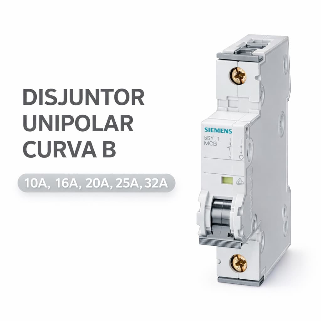 Disjuntor Unipolar 10A16A 20A  25A E 32A Din Curva C Residencial  Siemens