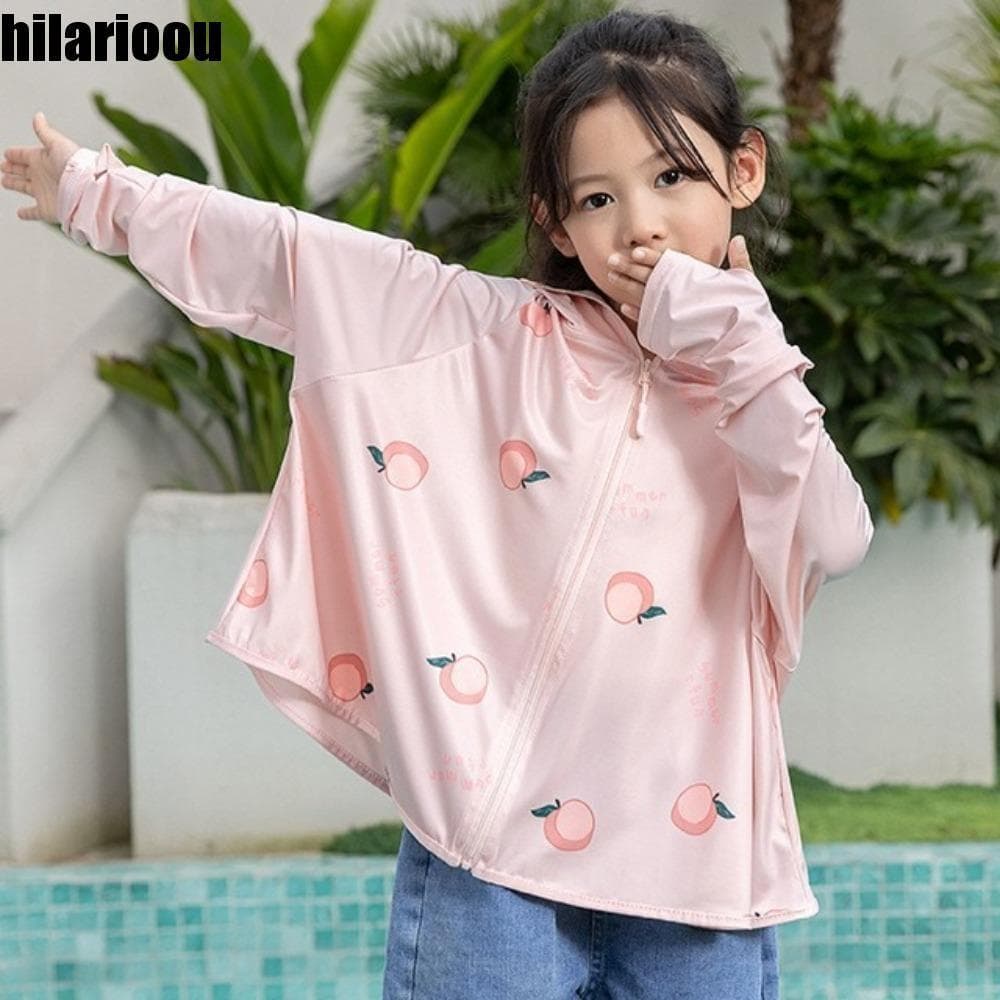 HILARIOOU Moletom Com Capuz Protetor Solar Infantil Véu De Máscara , Chapéu De Manga Comprida , Roupas De Proteção Para 