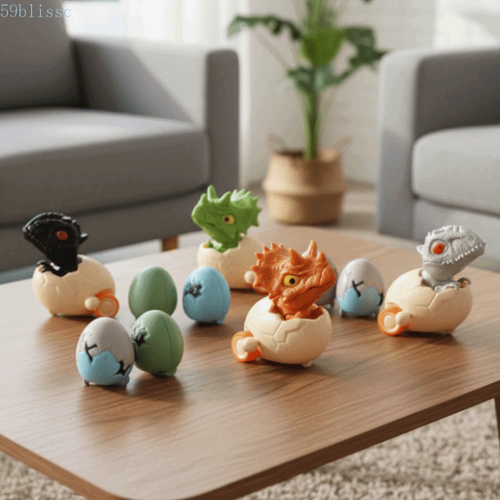 Brinquedos De Dinossauro De Relógio BLISSC , Design De Desenho Animado , Simulação De Casca De Ovo , Tiranossauro Rex , 