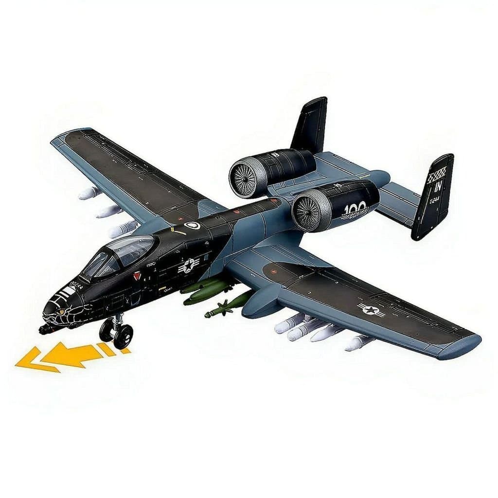 Aeronave de Ataque Warthog A-10 Thunderbolt II em Escala 1/72, Montagem Sem Cola, Simulação 4D, Modelo de Brinquedo para