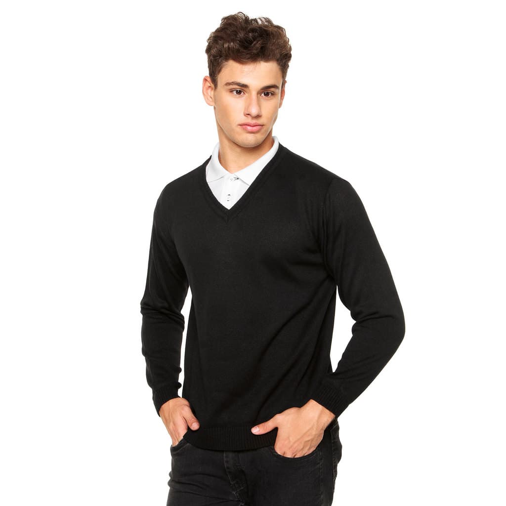 Suéter Masculino Tricô Decote V 72052