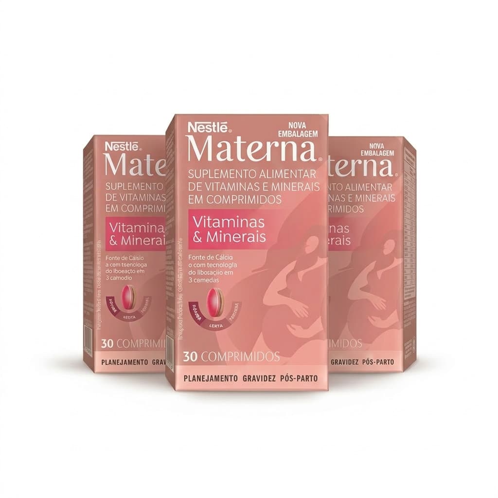 KIT C/3 Polivitamínico Materna para Gestantes 30 comprimidos ORIGINAL