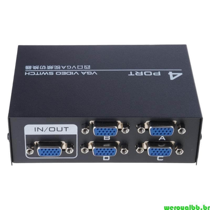 weroyalbb VGA Compartilhamento Switching 4 1 Saída Para 4 Computadores 1 Tela Integração Software