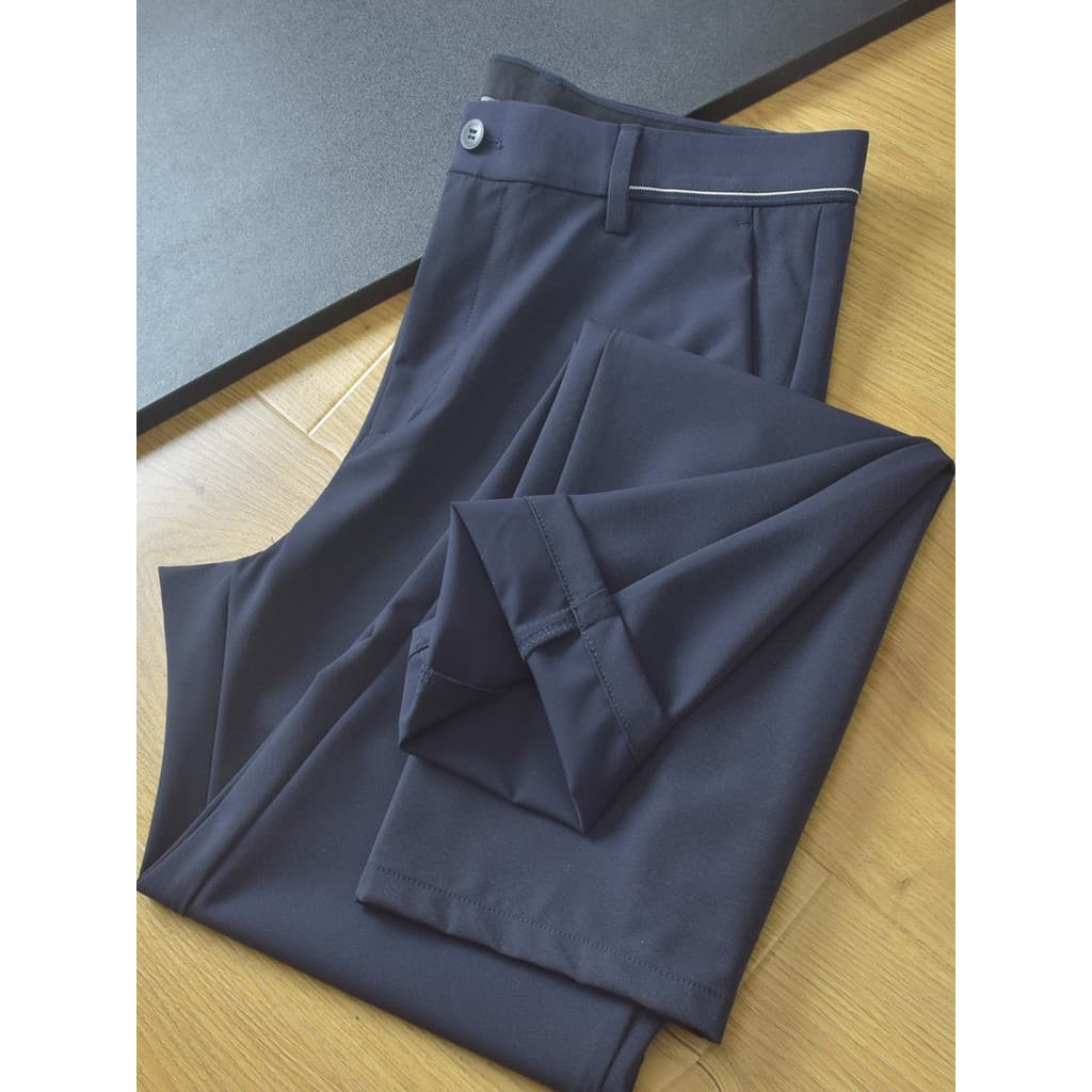 Pegue produtos com vazamento!Sem engomar antirrugas!Armário bens corte etiqueta comércio exterior calças de seda gelo ma