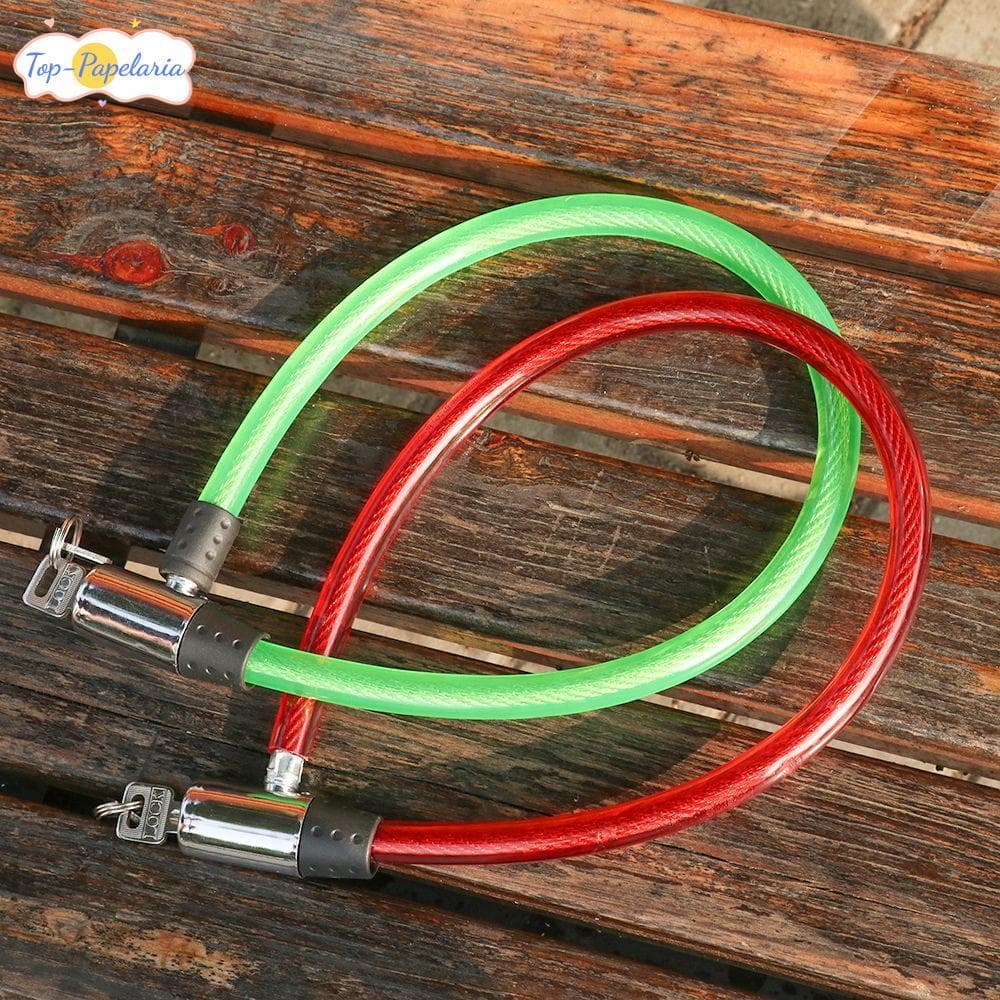 Trava De Bicicleta Perfumada Com 2 Chaves , Cabo De Corrente De Aço Metálico Para Ciclismo Antirroubo