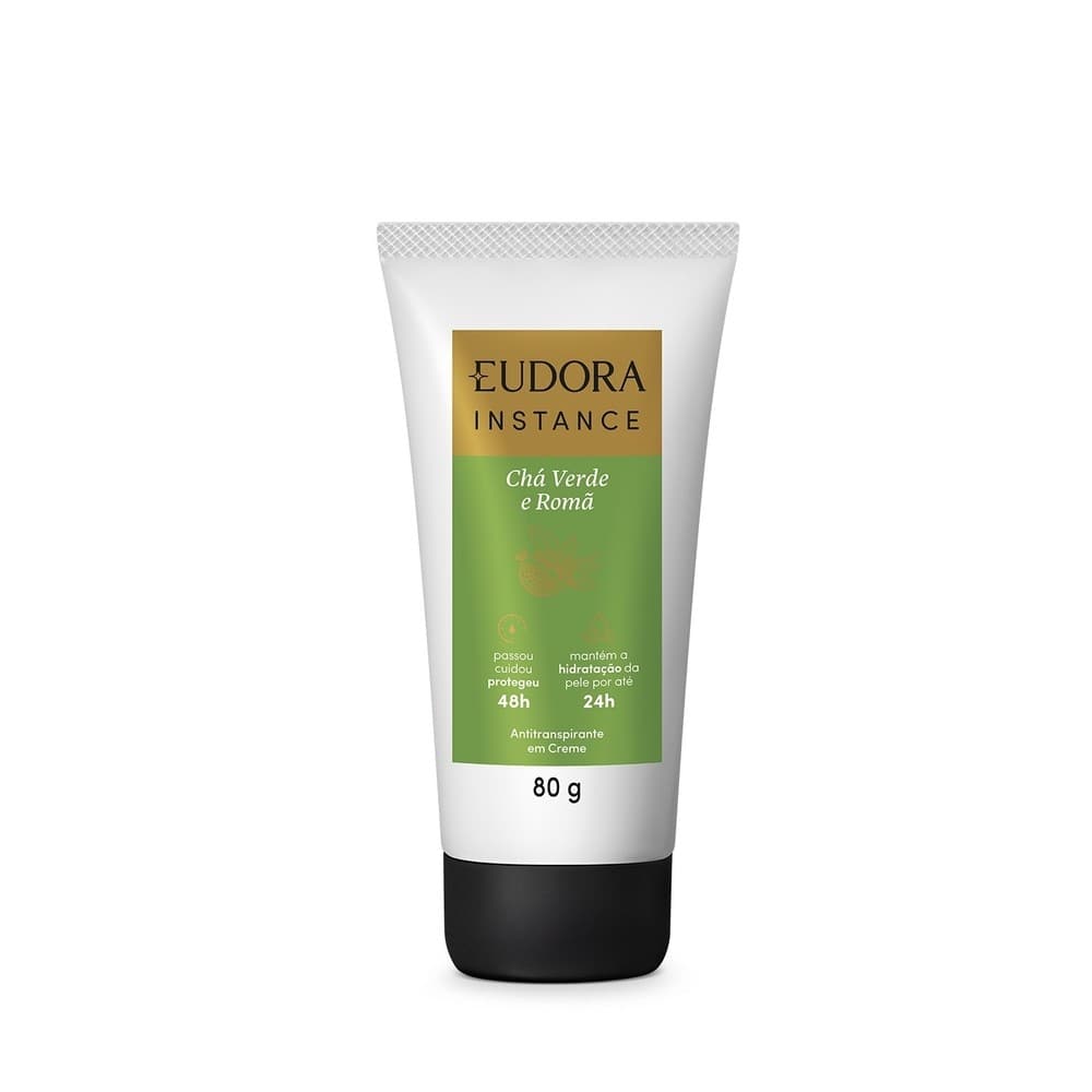 Eudora Instance Antitranspirante Creme Chá Verde e Romã 80g