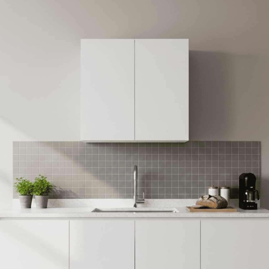 Armário Suspenso 2 Portas 1 Prateleira Organizador Multiuso Aéreo Cozinha