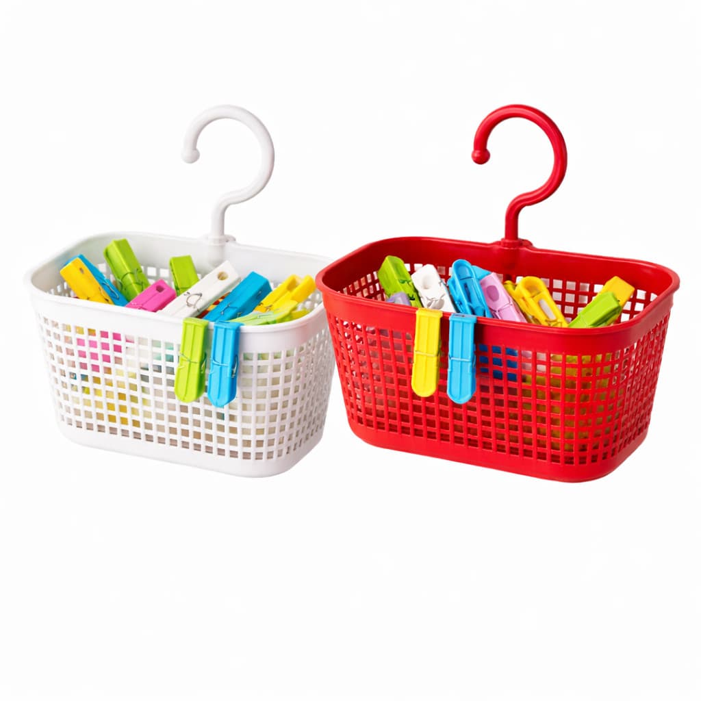 Cesto Organizadores de Pregadores de Roupas com Alça 