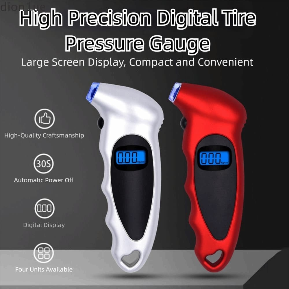 Medidor Digital De Pressão De Pneu DION1UE , Testador Ar De Carro De Alta Precisão Com Display LCD